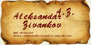Aleksandar Živankov vizit kartica